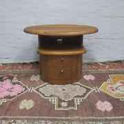 Solid teak oval coffee table with swivel top by Silkeborg, Denmark 1960s