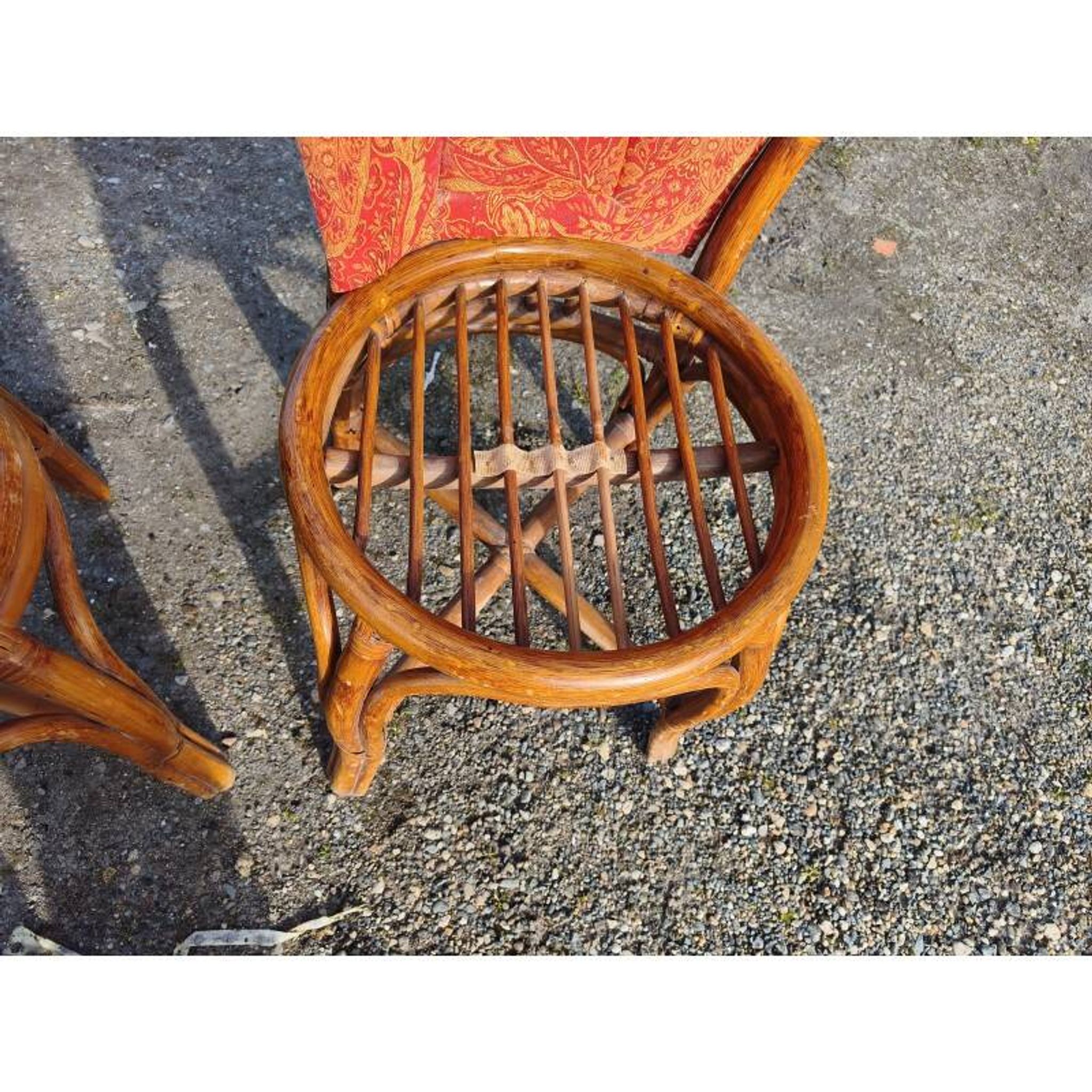 4 vintage rattan chairs