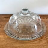 Bell and glass tray plate plate