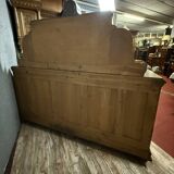 Art Nouveau period clock sideboard in oak and burl circa 1900