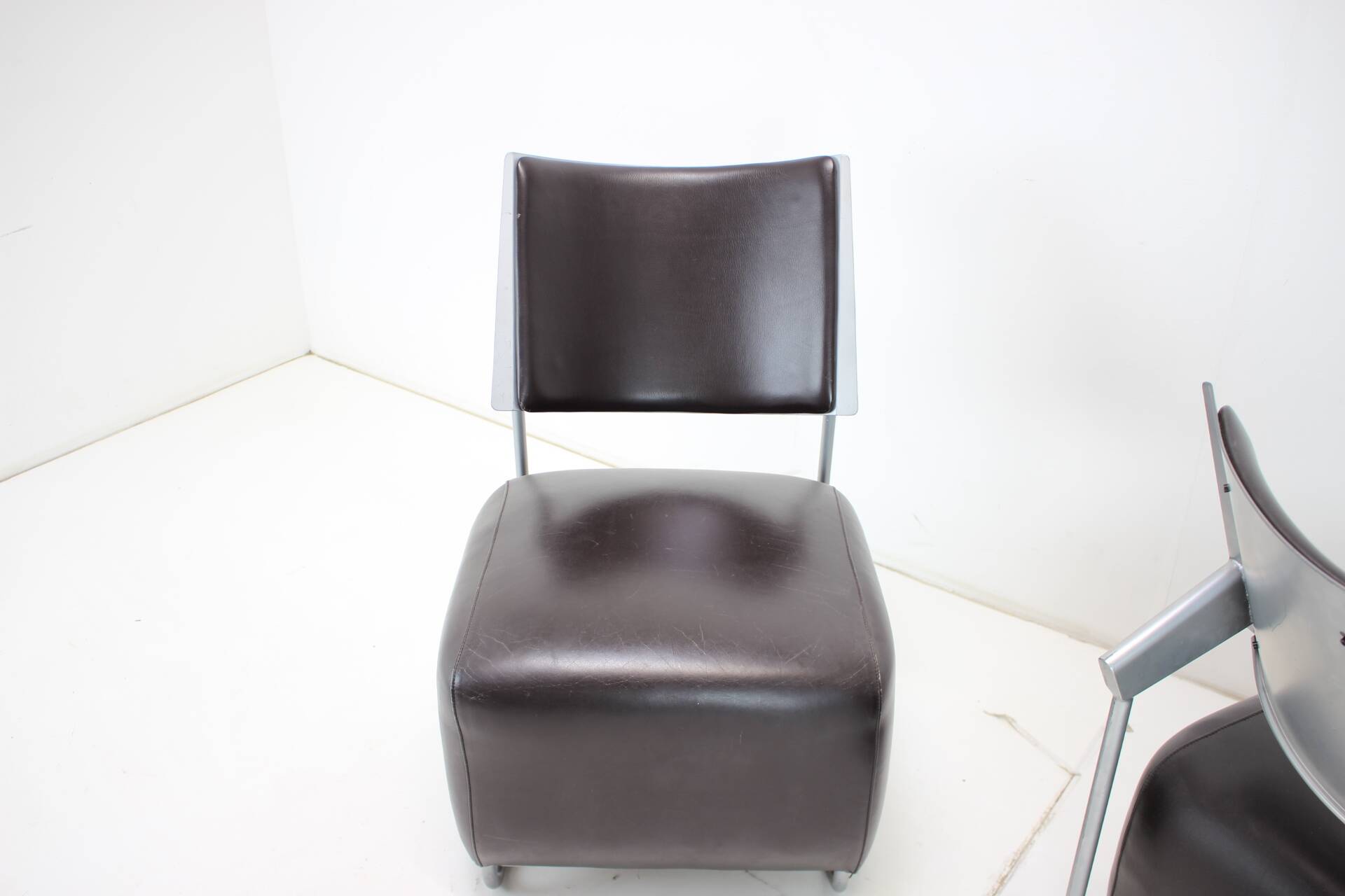 Leather Armchairs "Oskar" by Harri Korho for Inno, 1990s
