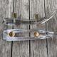 Paire de bougeoirs cristal Schneider en forme de pirogue