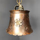 Brutalist copper pendant light, 1970s