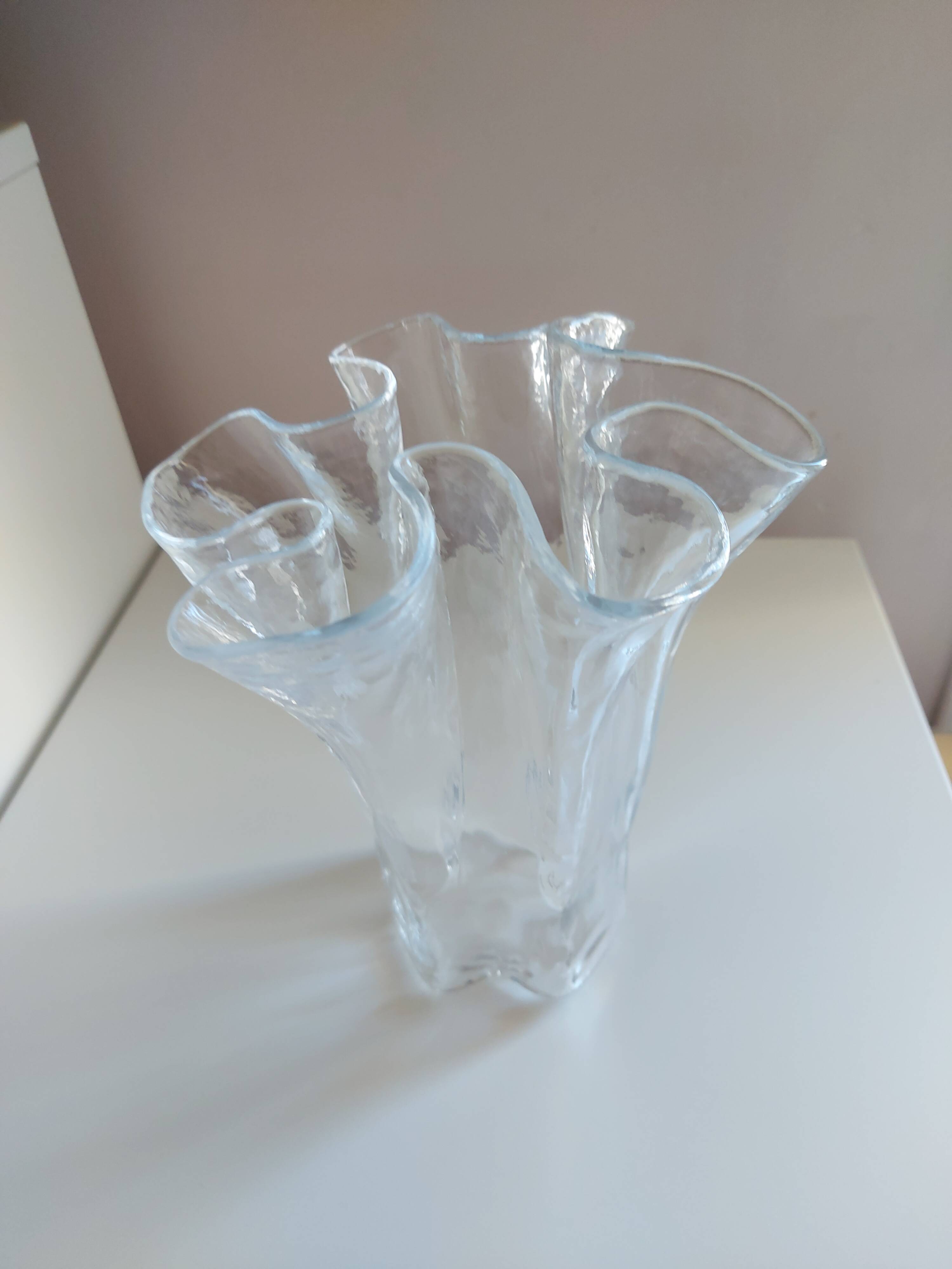 Crumpled Finnish Glass Vase
