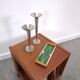 Teak LP kast op wielen, bijzettafel, nachtkastje, kast 2