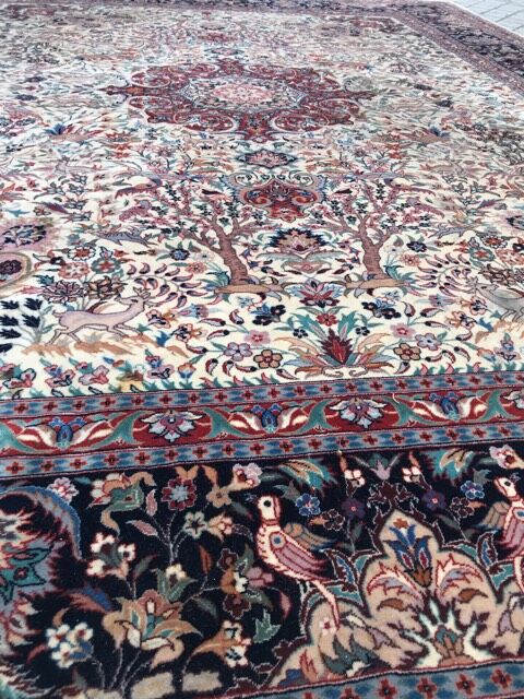 Large vintage carpet Sino Persian Tabriz fine, handmade 247x315 cm