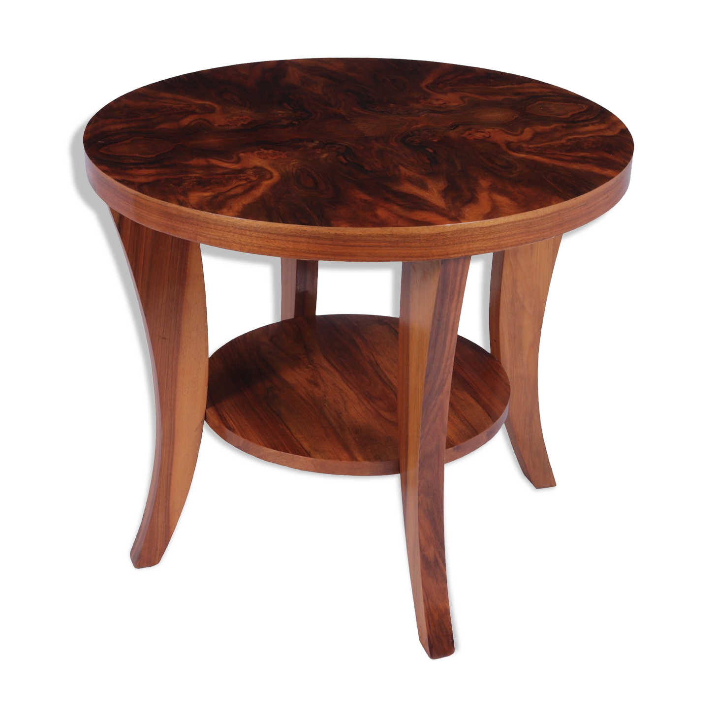 Art deco walnut coffee table