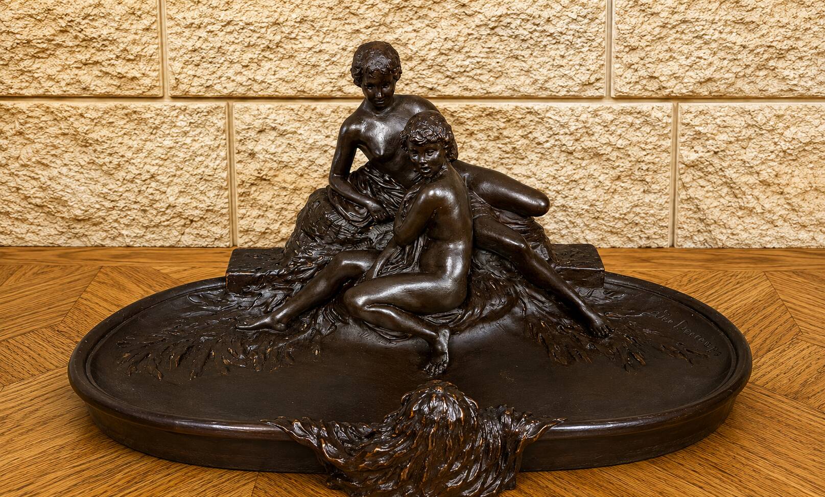 Joé Descomps-Cormier (1869-1950) – Important centre de table en terre cuite