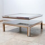 French mid-century vitrine coffee table