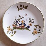 Lot of three small dessert plates decorated "Moustiers"