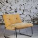 Vintage "Pixi" style armchair in velvet and chrome, 1970