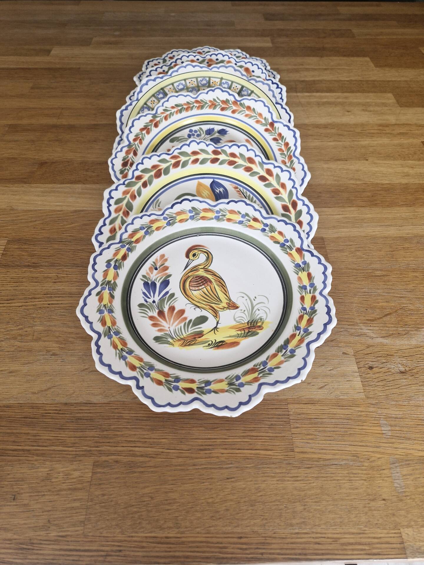Set of 6 Breton plates