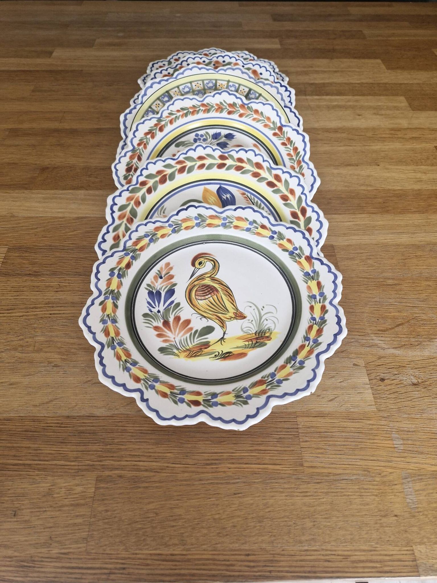 Série de 6 assiettes bretonnes