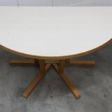Rare set of 6 Baumann tables 1990, 80x120 and half moon 120cm