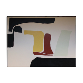 Abstract canvas "Smile" 100x81cm for contemporary living room