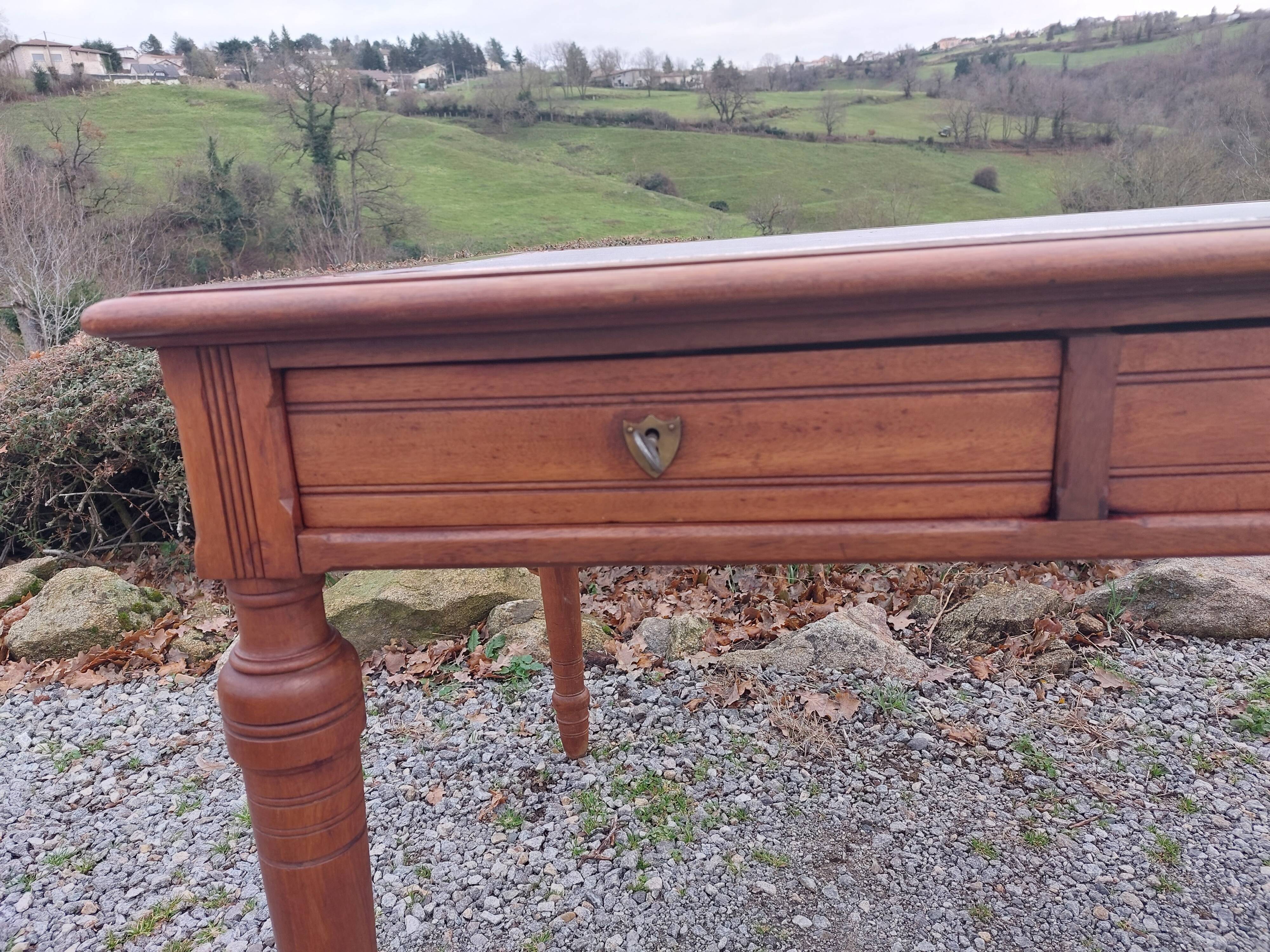 desk, leather top