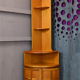 Scandinavian corner shelf in 1960 teak