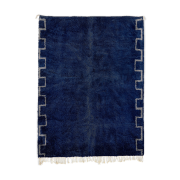 Tapis marocain moderne bleu foncé 240x340cm