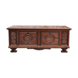 Carved walnut chest of drawers, 1970s