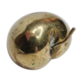 Solid brass fruit, plum, 5 cm