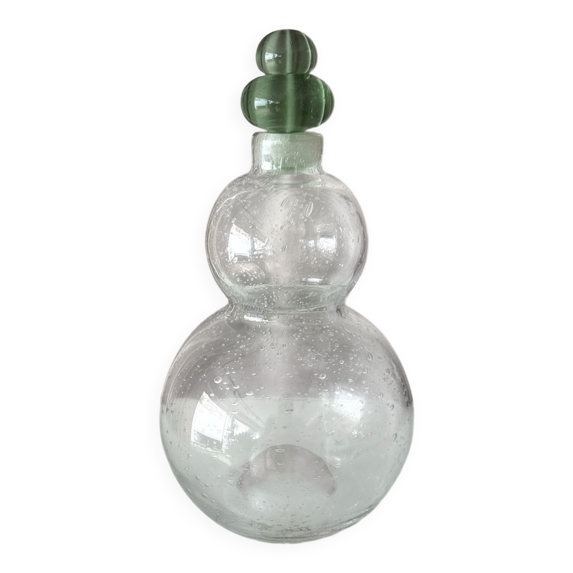 Superb signed blown glass carafe.