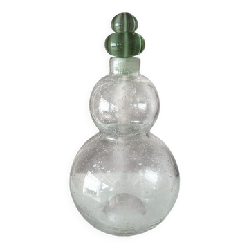 Superb signed blown glass carafe.