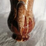 Old vintage brown lava pitcher