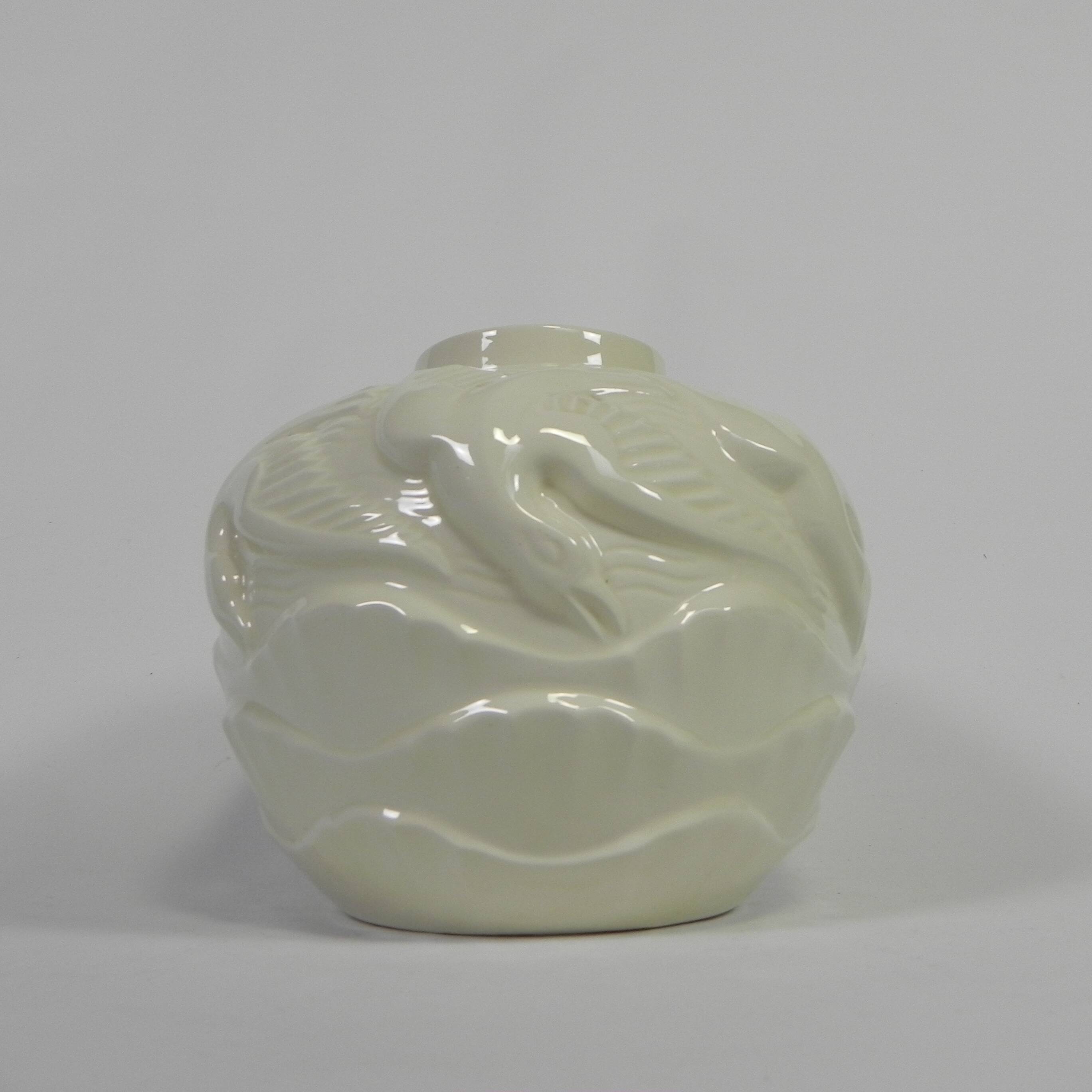 Art Deco vase Les Mouettes by Charles Catteau, 1930s