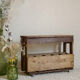 Door wooden bottles - wooden lockers on wheels