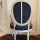 Médaillon Bleu Chiné Blanc  Epoque XIXe Restauré Traditionnellement