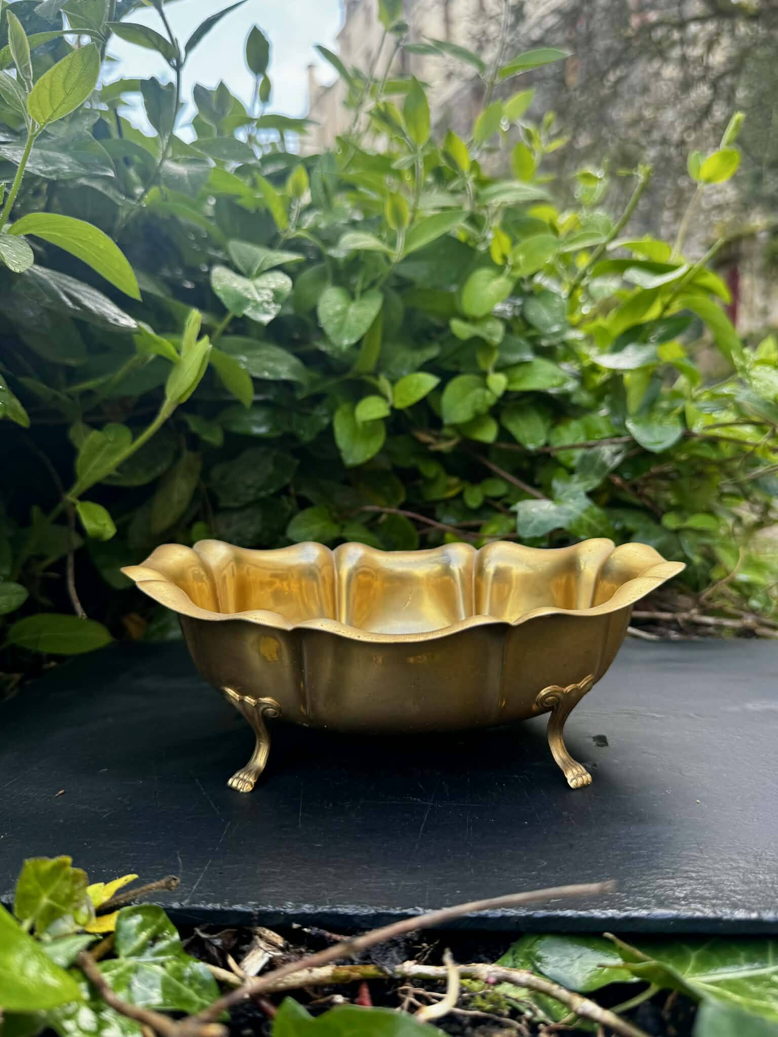 Brass centrepiece tray in Louis XV style.