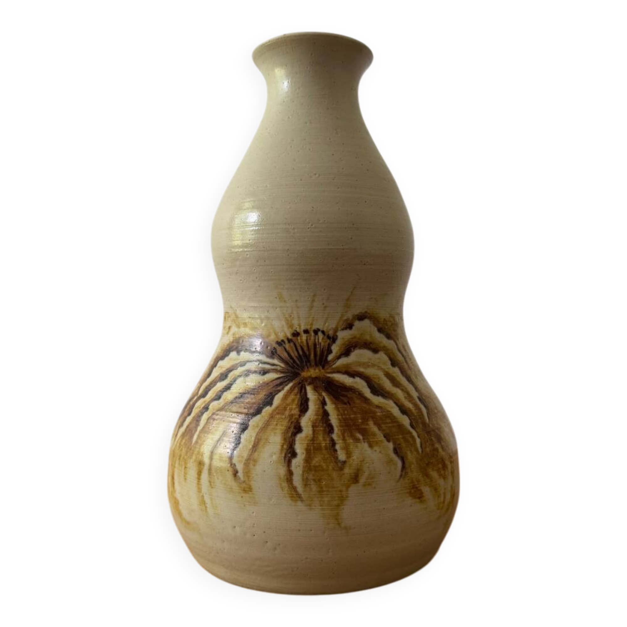 Chouzet stoneware double gourd vase from the 70s