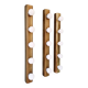 Set of three wall sconces in solid brass, 1970s-80s.