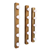 Set of three wall sconces in solid brass, 1970s-80s.