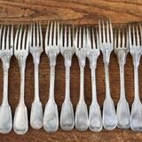 Lot of 42 old cutlery in argenté metal