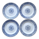 Sarreguemines ironstone dessert plates, "Embroidery" model