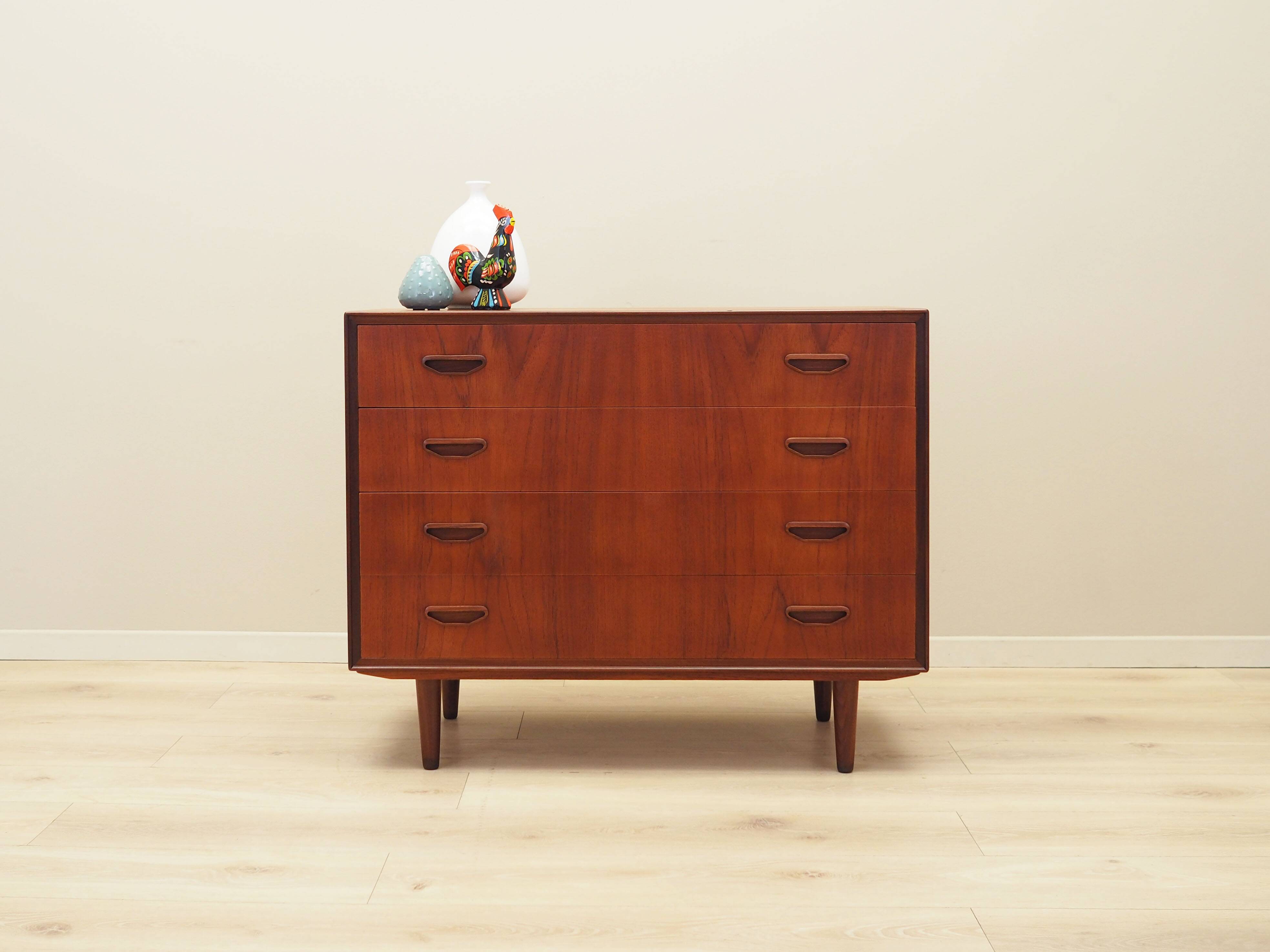 Teak chest of drawers, Danish design, 1970s, production: Denmark