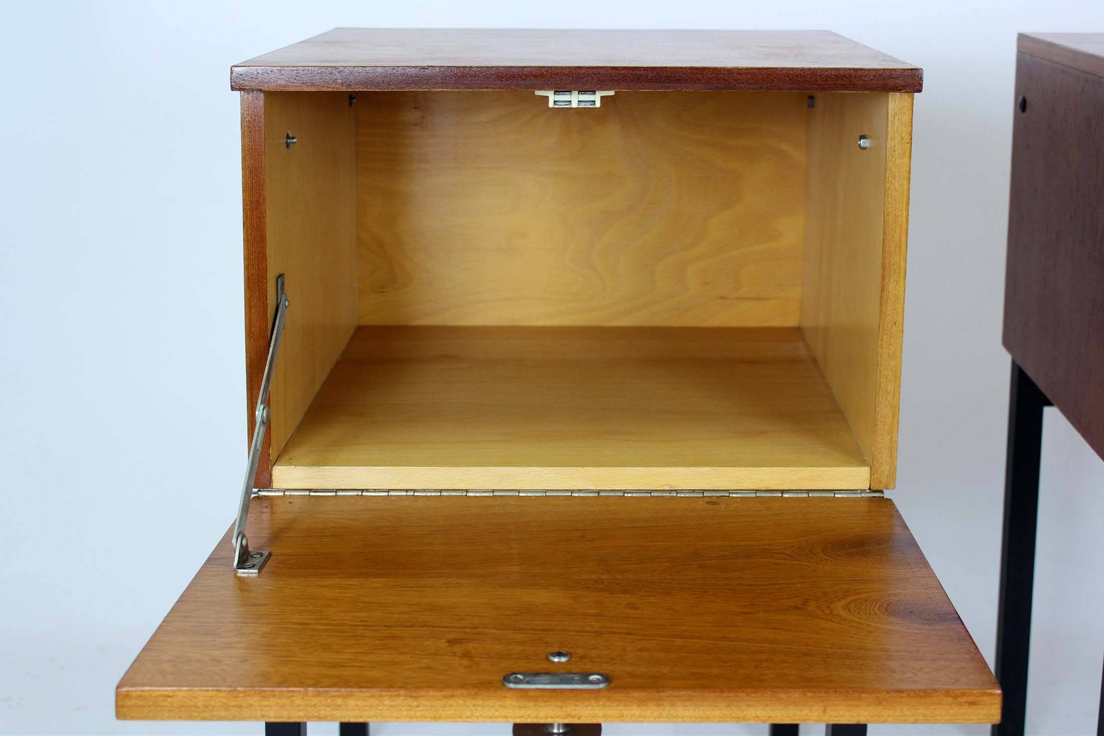 Mid-Century Modern Czechoslovakian Mahogany Nightstands by Up Závody, 1970s