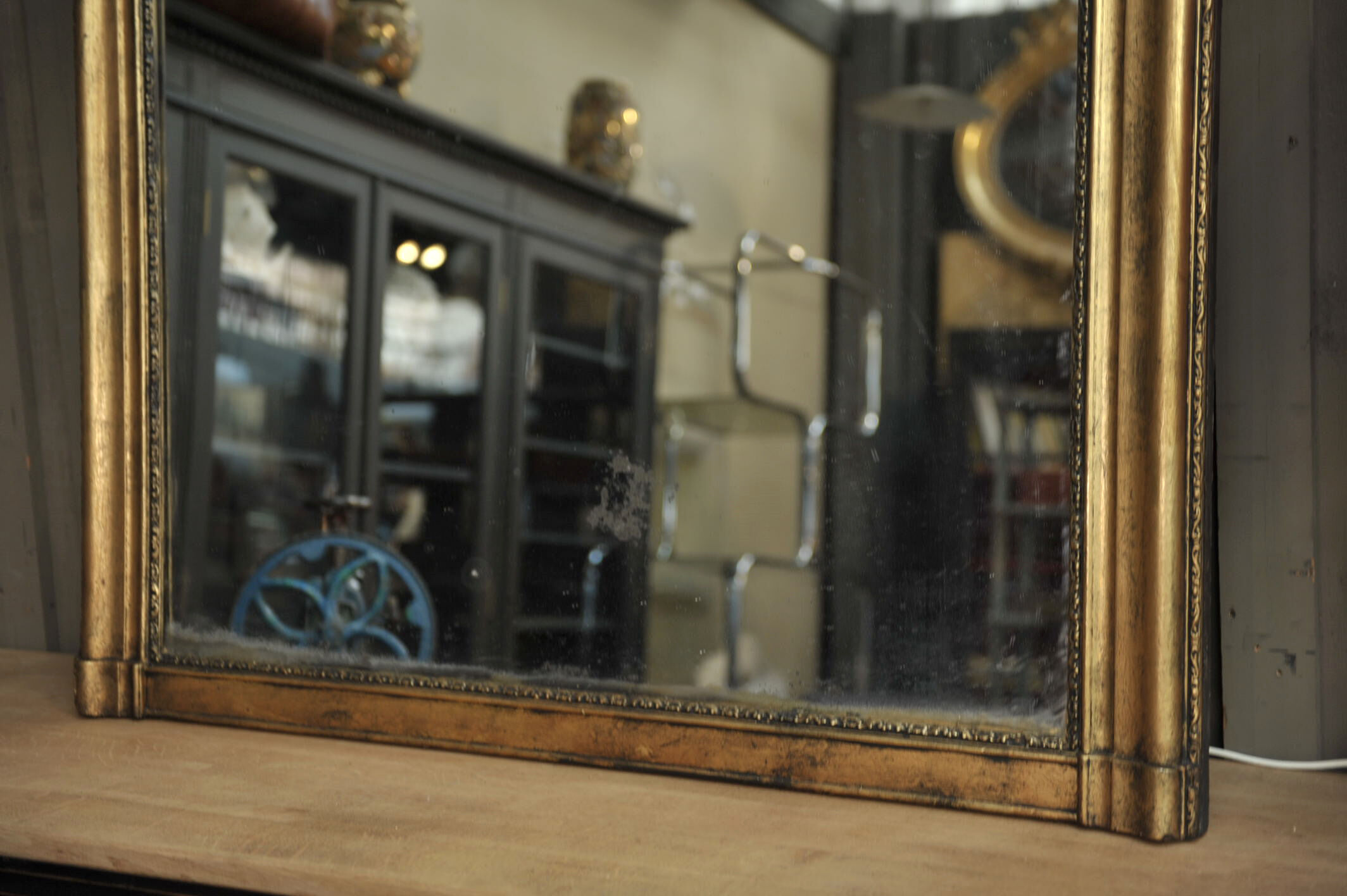 Former mirror late 19th in gilded wood - 180x120cm