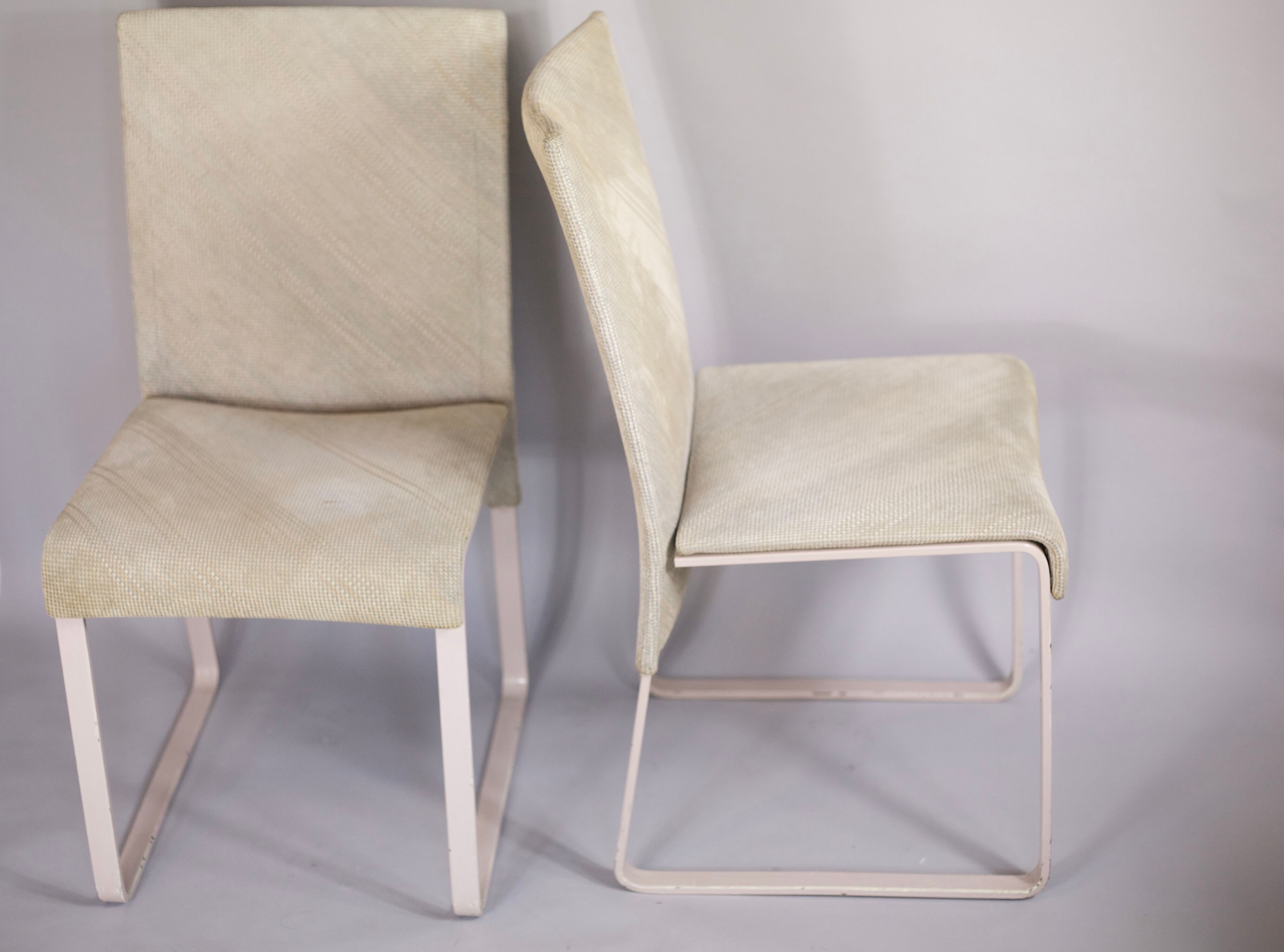 Pair of chairs by Giovanni Offredi model published by Saporiti Italy circa 1970 Ealing