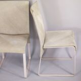Pair of chairs by Giovanni Offredi model published by Saporiti Italy circa 1970 Ealing