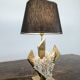 Lampe en laiton et corail de Christian Nowaczyk et Daniel Chassin
