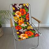 Vintage floral camping chair