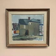 Original Swedish Oil on Canvas – “Sage House” by Gustav‑Adolf Johansson – Signed – Vintage & Framed