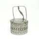 Basket sugar bowl, postmodernism, nickel-plated brass, Poland, 1960s