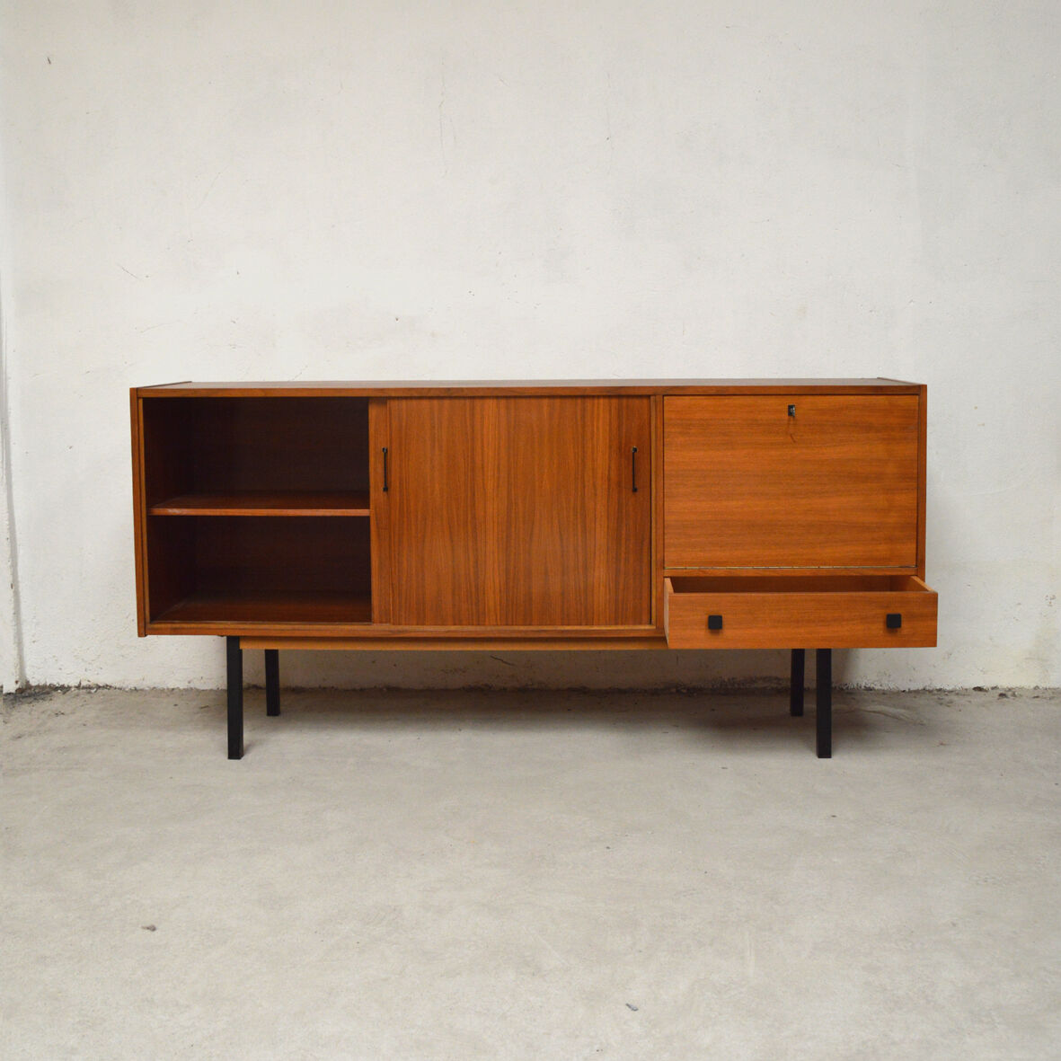 Sideboard 180cm with sliding doors, 1960