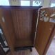 Antique wardrobe in Henri II style – carved oak – 4 doors with mirror