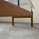 Table scandinave teck blond et verre 60
