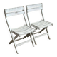 2 folding garden chairs in wood in the classic bistro style.