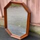 Vintage octagonal mirror in solid wood 70x50cm